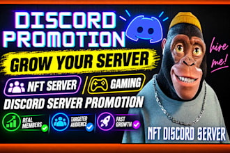 discord promotion, nft server, gaming, discord server promotion growth