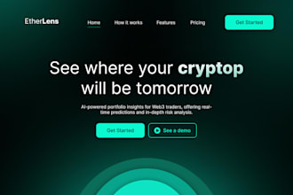 design a high converting crypto landing page in figma