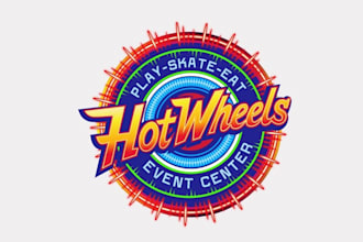 make black light roller skating rink logo