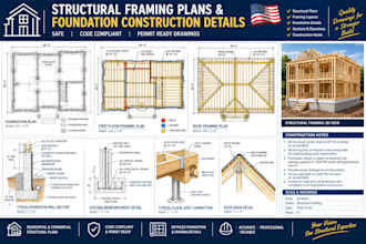 draft structural framing plans and foundation construction details