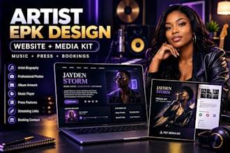create an artist epk website and professional music media kit