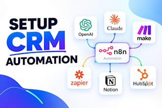 setup airtable, hubspot, salesforce API, and gohighlevel automation n8n ai agent