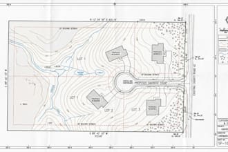 create topographic map property map survey drawing real estate project site plan