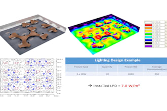 design agi32 photometric, lightening plan for commercial, residential dialux