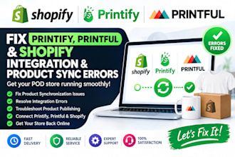 fix printify printful troubleshooting product synchronization integration error