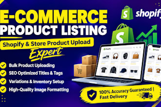 do e commerce product listing and shopify product upload