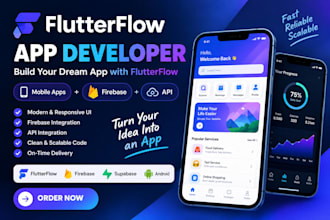 build a flutterflow mobile app with firebase and api integration
