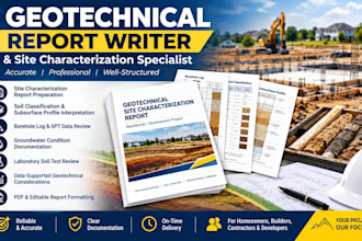 prepare geotechnical site characterization reports