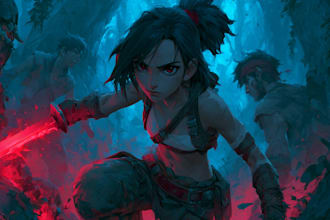 design fantasy anime warriors