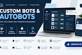 build custom bots autobots, product monitors automation tools, auto checkout bot
