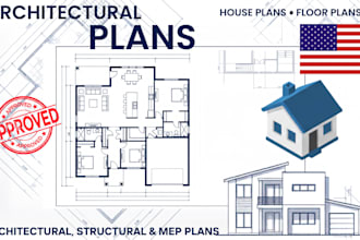 draw and stamp permit ready architectural structural and mep engineering drawing