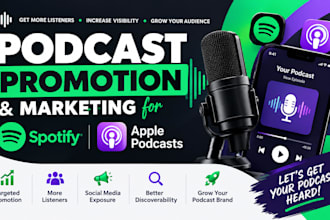 do podcast promotion and marketing for spotify and apple podcasts