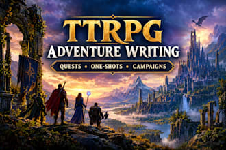 write engaging ttrpg adventures, dnd campaigns, and rpg quests