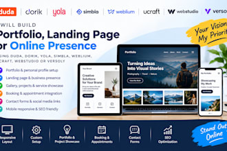 build duda dorik yola simbla weblium ucraft webstudio versoly portfolio website