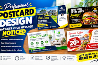 design postcard door hanger eddm real estate direct mail promotional postcard