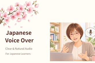 record native japanese voice over for your learning content