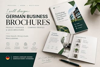 german business product brochure company profile product catalog sales brochure