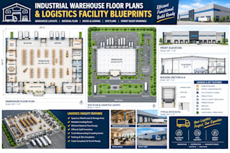 layout industrial warehouse floor plans and logistics facility blueprints