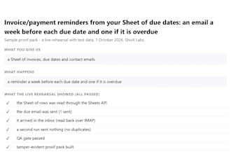 send automatic invoice reminder emails from your google sheet