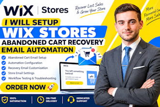 setup wix stores abandoned cart recovery email automation