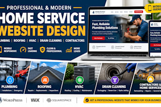 build plumbing website roofing hvac home service drain cleaning business website