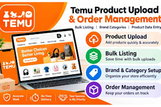 temu product upload temu order management temu bulk product temu brand category