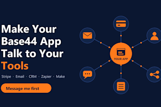 connect your base44 app to stripe, email, crm and zapier or make automations