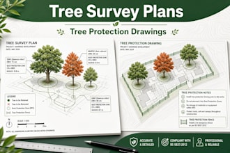 create tree survey plans and tree protection drawings