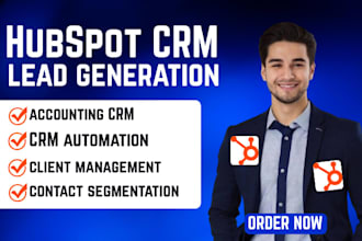 setup accounting hubspot CRM  accounting lead generation hubspot CRM automation