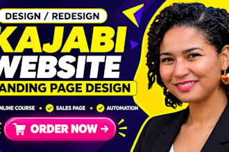 build kajabi website, landing page sales funnel design, course expert in spanish