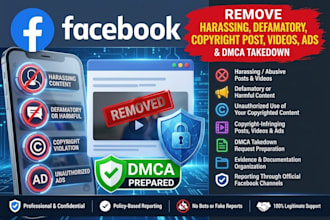 remove dmca takedown facebook, insta, google defamation