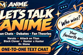 be your anime chat buddy for fun discussions and recommendations,  arigato yujin