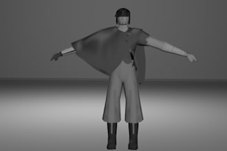 create 3d character in lowpoly psx style, retro ps1, ps2 indie game, n64 vintage