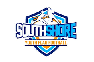 make youth flag football league club team logo