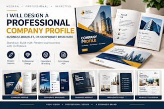 design a professional company profile and business booklet
