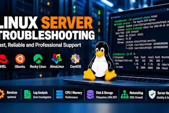 troubleshoot linux servers and create bash or python scripts