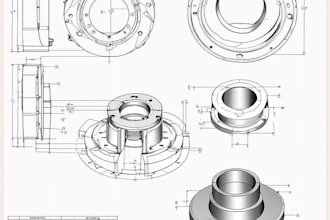 create precise technical engineering drawings and dimensioned 2d cad drafts