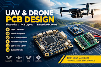 design uav electronics, drone pcb layouts, and embedded circuits