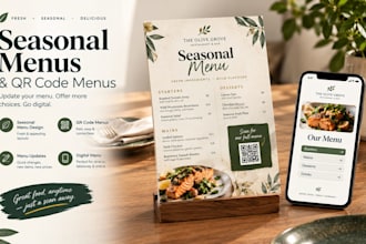 design seasonal restaurant menus qr code menu digital canva menu update