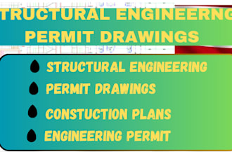 provide structural engineering plans design for michigan city permit drawings
