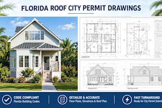 prepare florida roof permit drawings for city approval