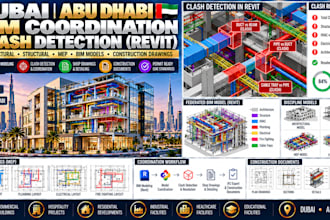 provide dubai abu dhabi bim coordination clash detection revit