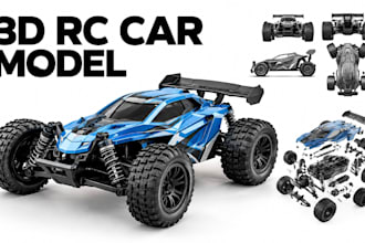 create custom 3d rc car models and printable car body designs