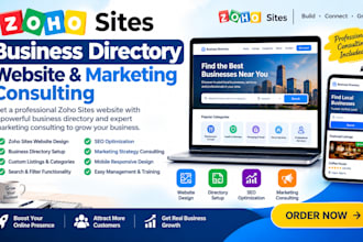 create marketing agency business directory consulting service zoho website