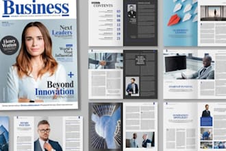 design editorial magazine company brochure, catalog editorial pdf layout