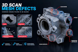 clean up 3d scans, repair scan noise,
