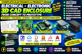 design custom pcb enclosure, 3d pcb model electrical electronic 3d cad enclosure