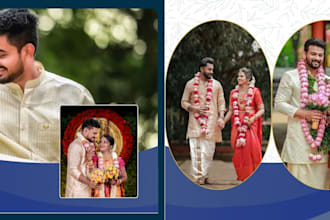 design a professional luxury wedding photo album