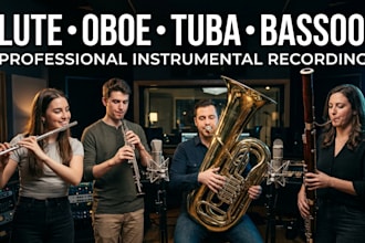 record flute oboe tuba bassoon for your music