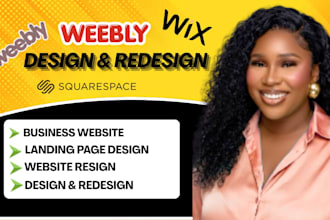 design or redesign wix squarespace weebly website for google SEO rankings
